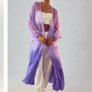 Sheer Purple Duster Cardigan - NWT